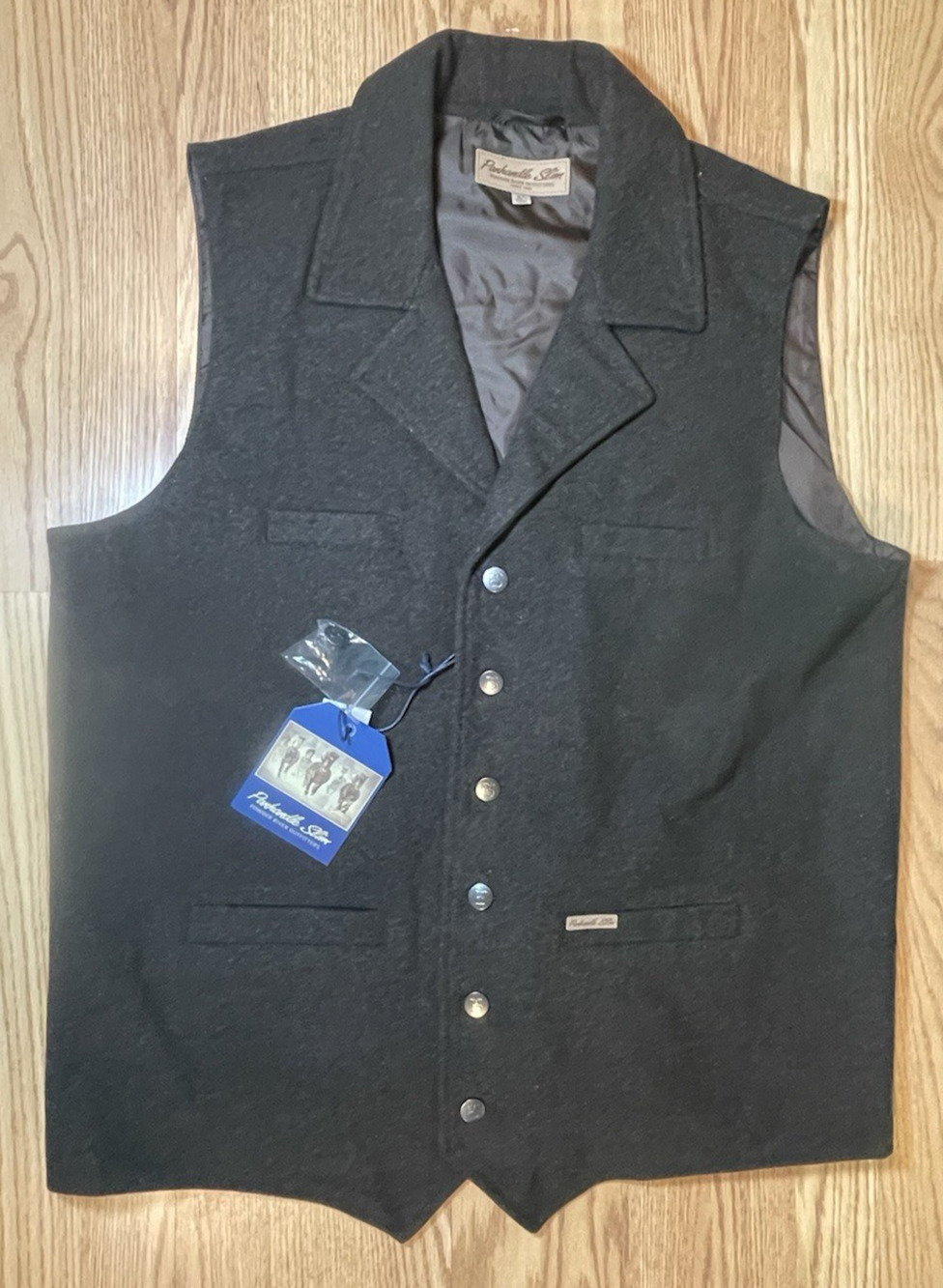 Panhandle Slim Wool Vest by Powder River Outfitters Men's Medium Brown Western
